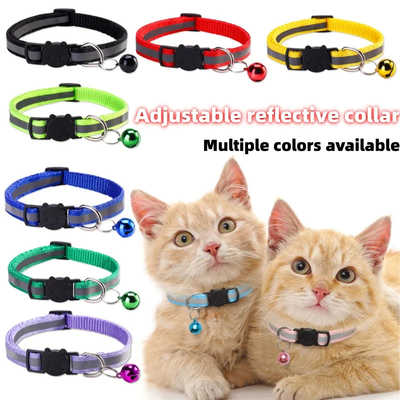 Collier pour chat réfléchissant avec grelot — boucle détachable – photo 2