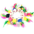 Souris pour chat en fausse fourrure et plumes — lot de 5 ou 10 – photo 5