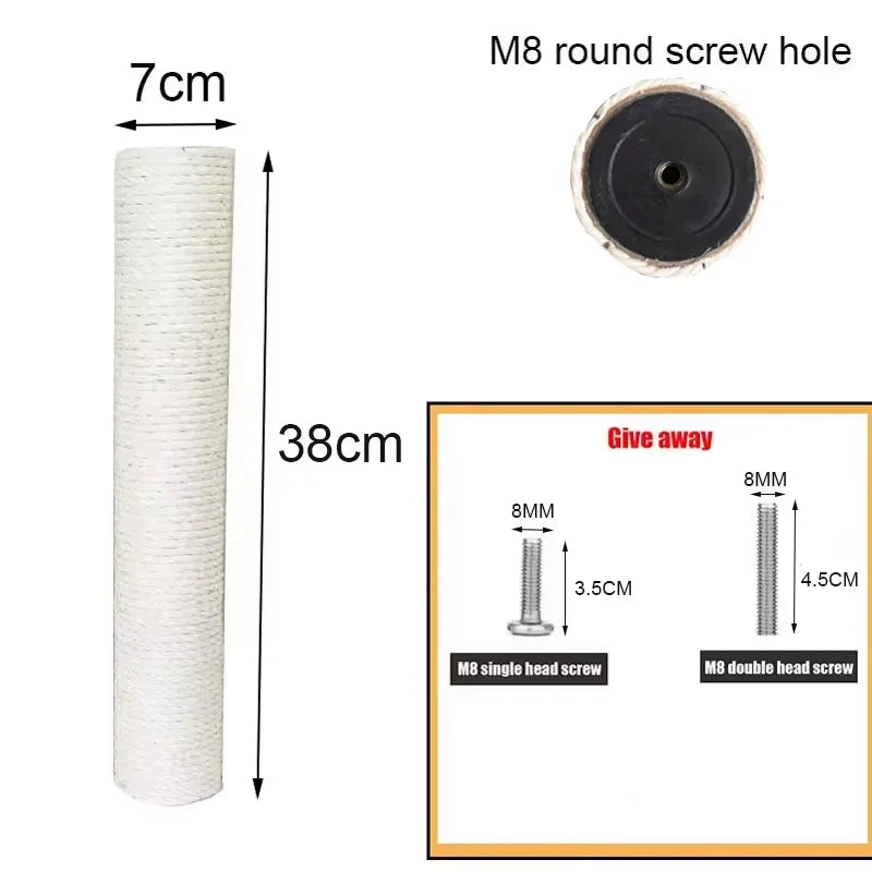 Poteau griffoir en sisal de rechange pour arbre à chat — 12,5 à 50 cm – photo 12