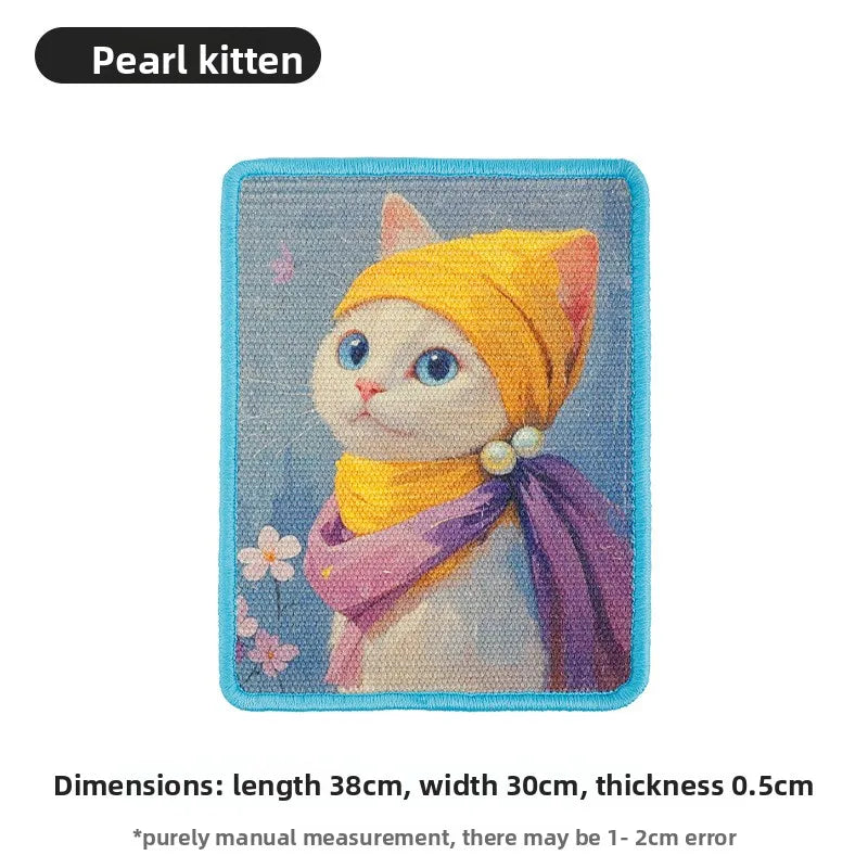 Griffoir mural pour chat en tissu — bords cousus, 9 motifs – photo 11