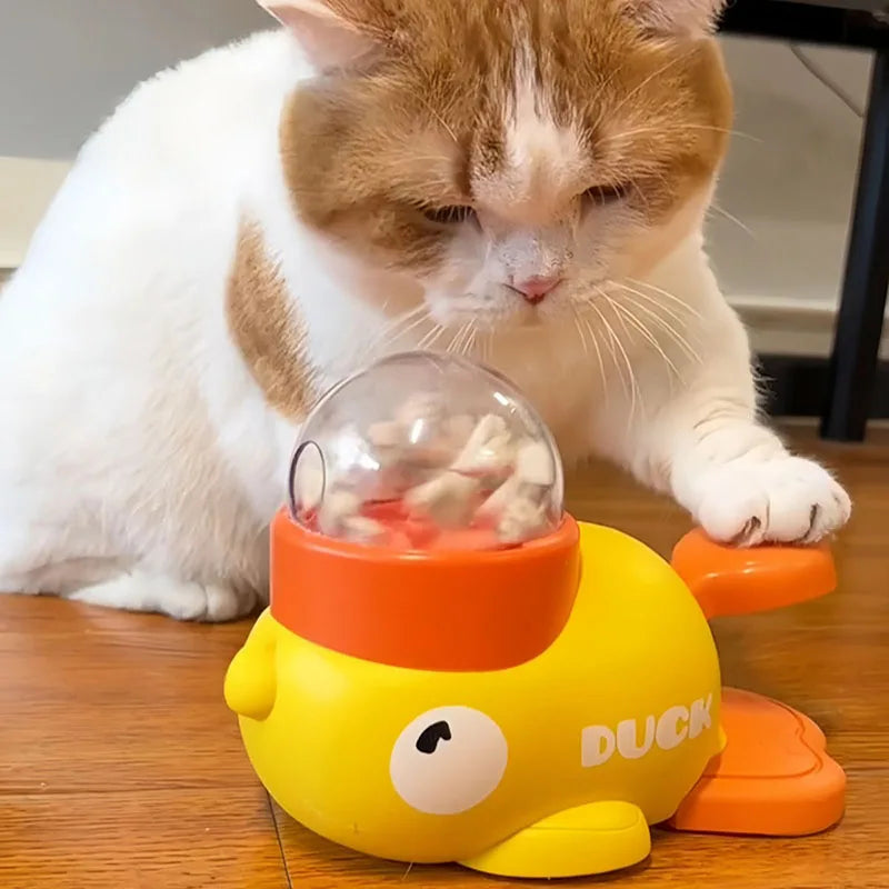 Distributeur de friandises pour chat canard — jouet d'éveil