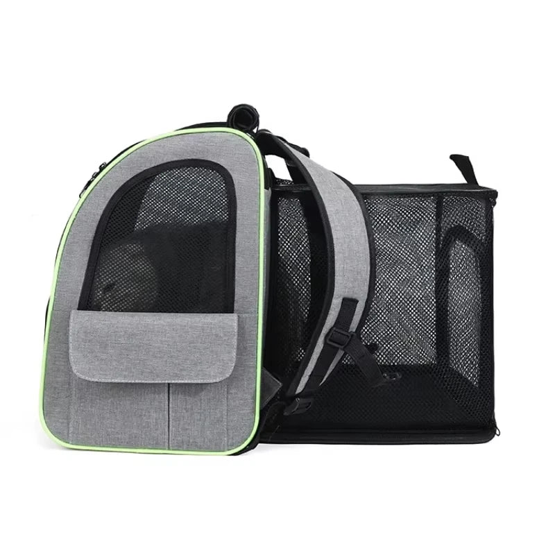 Sac à dos de transport pour chat extensible — fenêtre en maille – photo 3