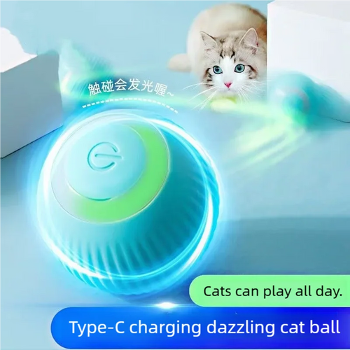 Balle automatique pour chat — jouet interactif qui roule seul