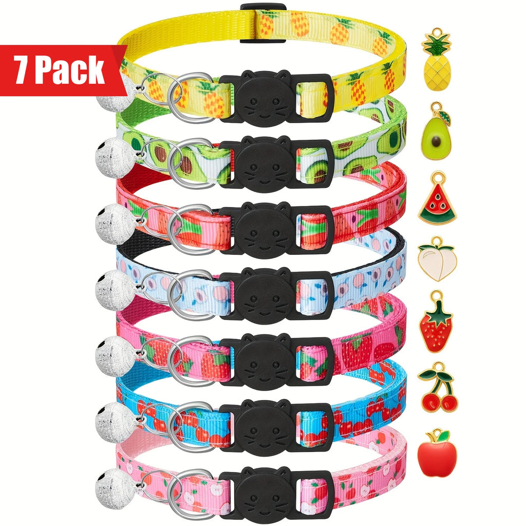 Colliers pour chat motifs fruits — lot de 7 avec grelot, 19–23 cm – photo 6