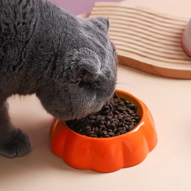 Gamelle en céramique pour chat forme fruit — pastèque, fraise, orange – photo 3