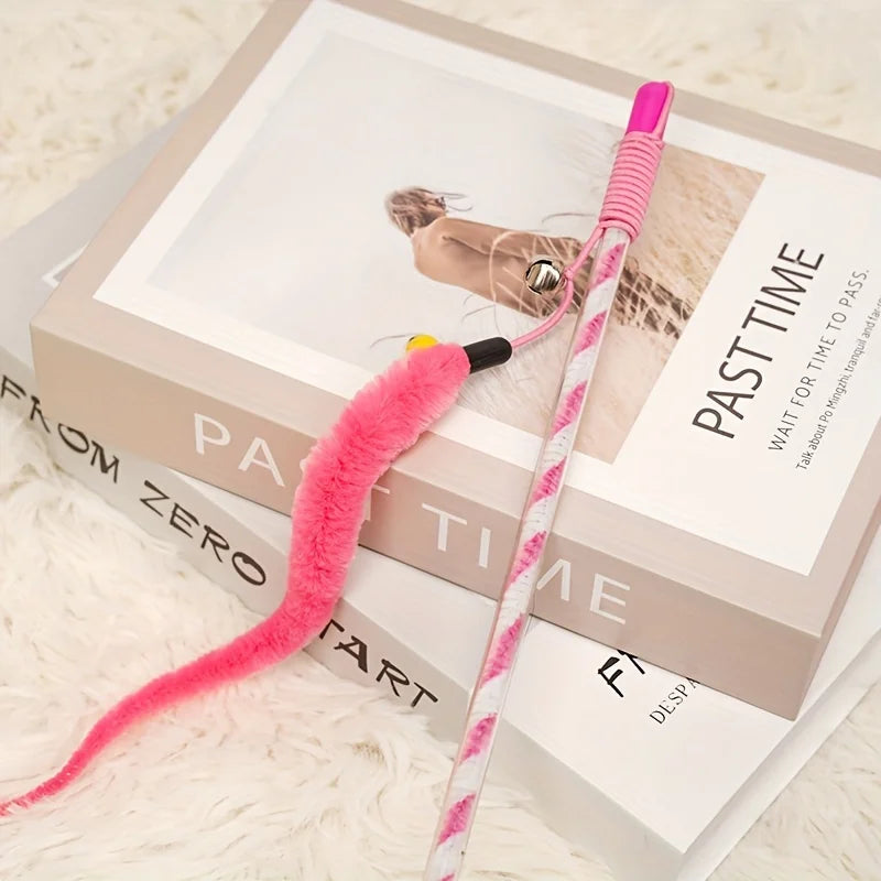 Canne chenille colorée pour chat à longue tige — unité ou lot de 3 – photo 6