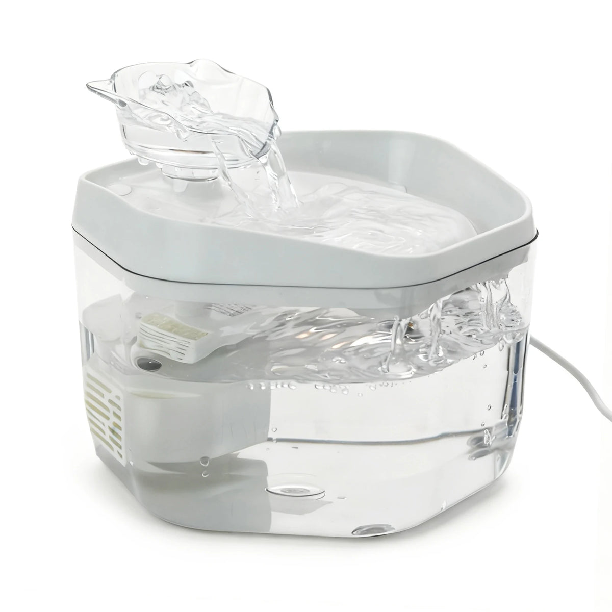 Fontaine à eau pour chat 1,2 L USB — gris, blanc ou bleu – photo 8