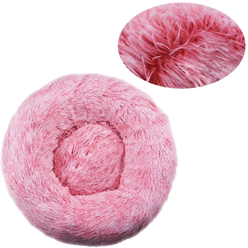 Lit rond pour chat en peluche — panier douillet lavable – photo 10