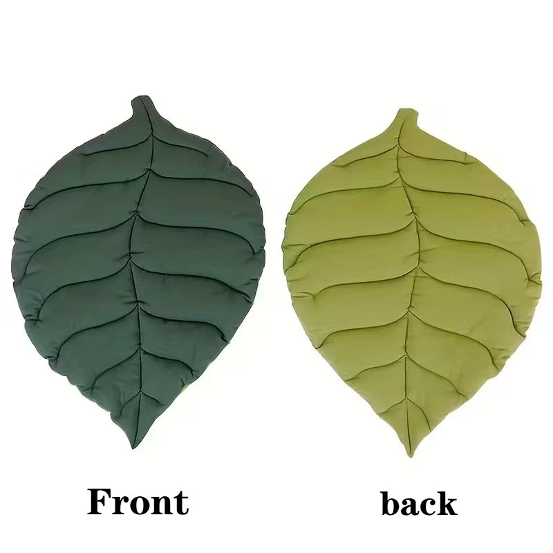 Coussin pour chat en forme de feuille — réversible et antidérapant – photo 8