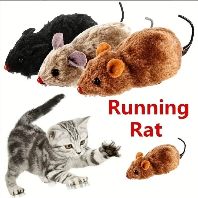 Souris en peluche réaliste pour chat — avec queue, expédiée de France