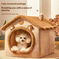 Maison pour chat en peluche — lavable, toutes saisons, S à L