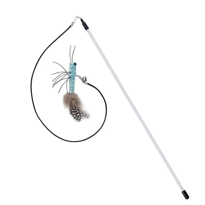 Canne à plumes pour chat libellule — tête de rechange ou avec canne – photo 11