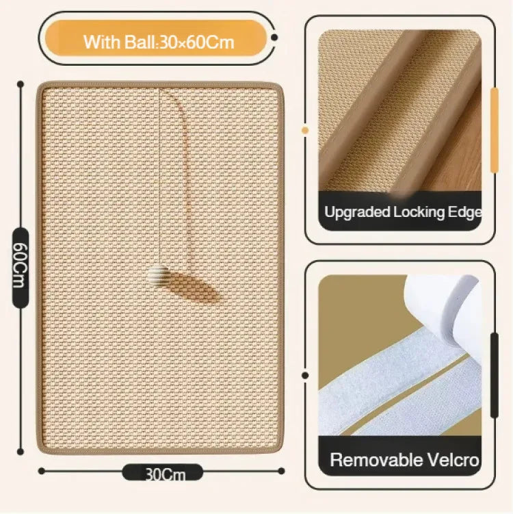 Tapis griffoir en sisal pour chat — protège canapé et meubles – photo 13