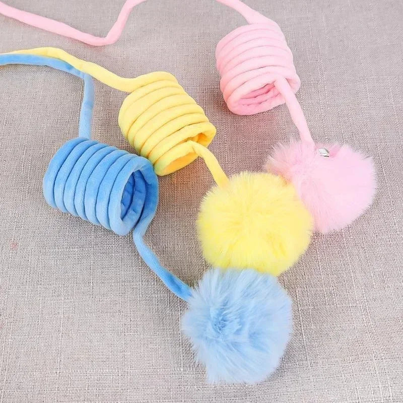 Canne pour chat à ressort avec balle en laine — 3 coloris – photo 6