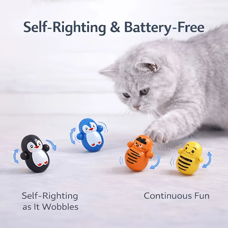 Jouets roulants pour chat sans pile — lot de 10 modèles assortis