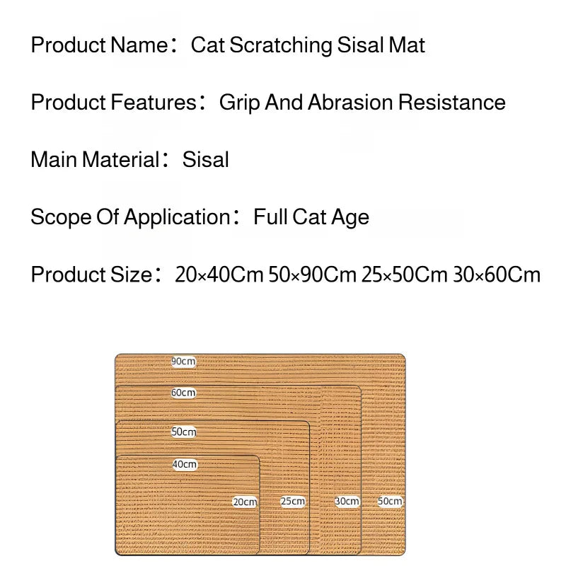 Tapis griffoir en sisal pour chat — protège canapé et meubles – photo 6