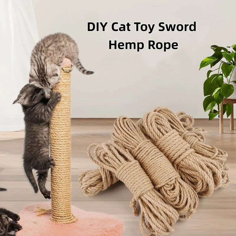 Corde en sisal naturel pour griffoir de chat — 4, 6 ou 8 mm