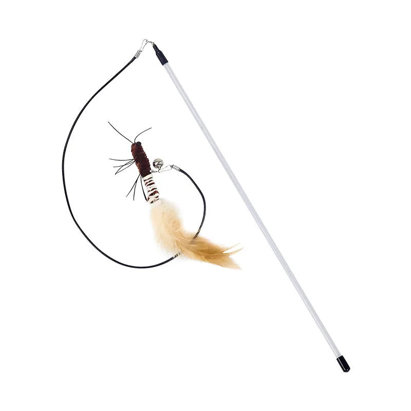 Canne à plumes pour chat libellule — tête de rechange ou avec canne – photo 12