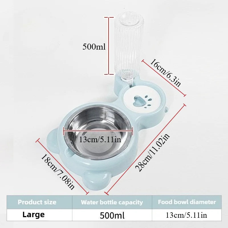 Distributeur de croquettes et d'eau pour chat — réserve 2 en 1 – photo 6