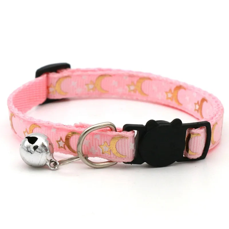 Collier pour chat avec clochette — réglable, motifs empreintes – photo 18