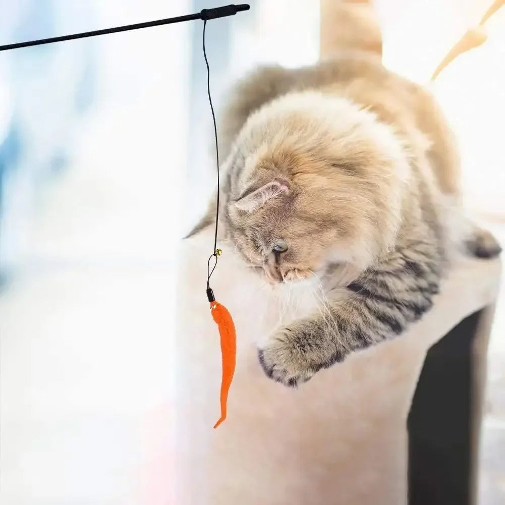 Recharges pour canne à chat — plumes, oiseaux, vers à grelot, balles – photo 4