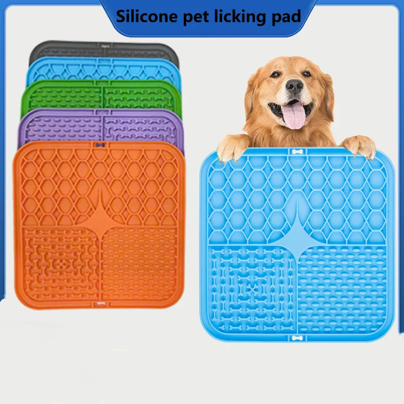 Tapis à lécher pour chat — assiette anti-glouton pour pâtée et yaourt