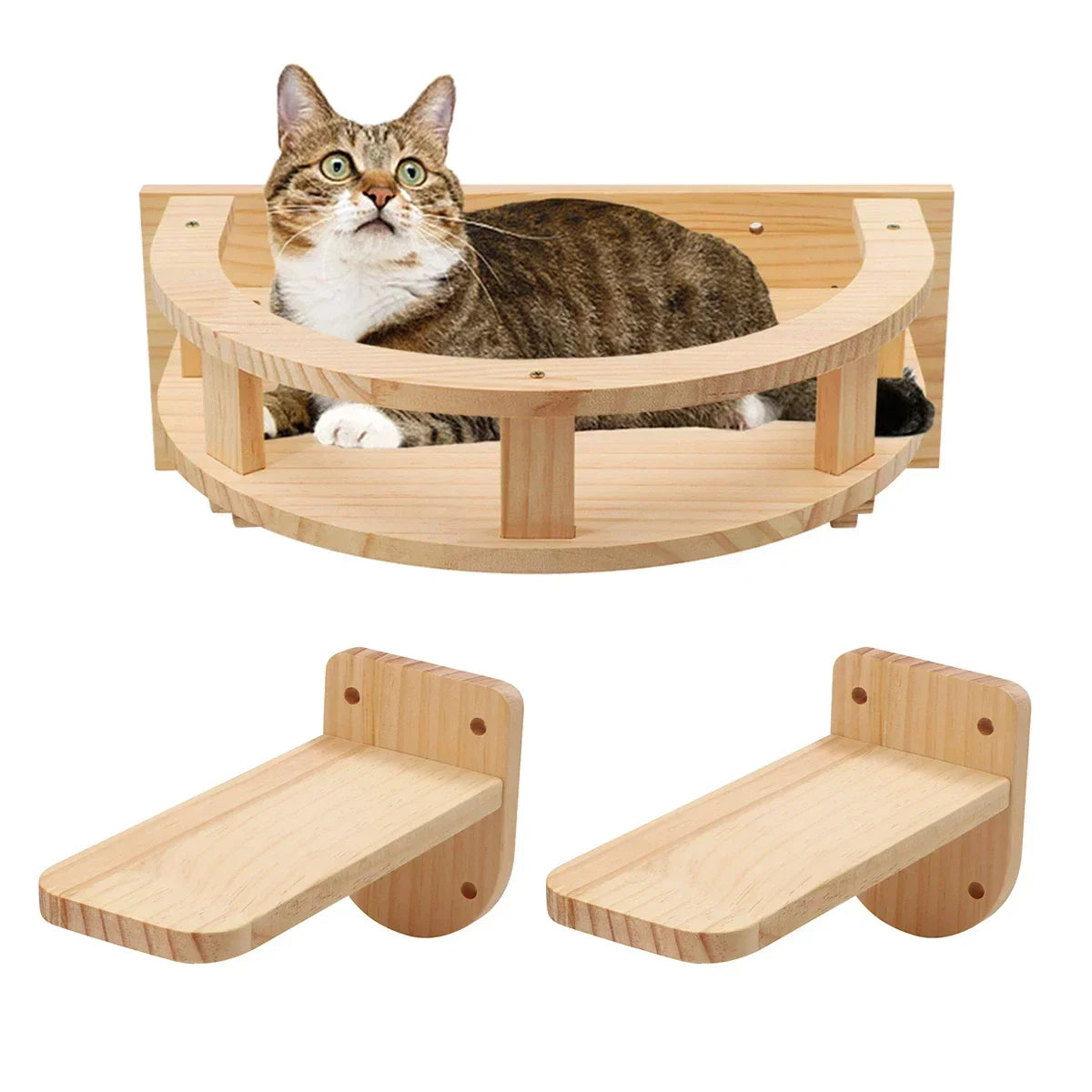 Parcours mural pour chat en bois — étagères d'escalade – photo 6