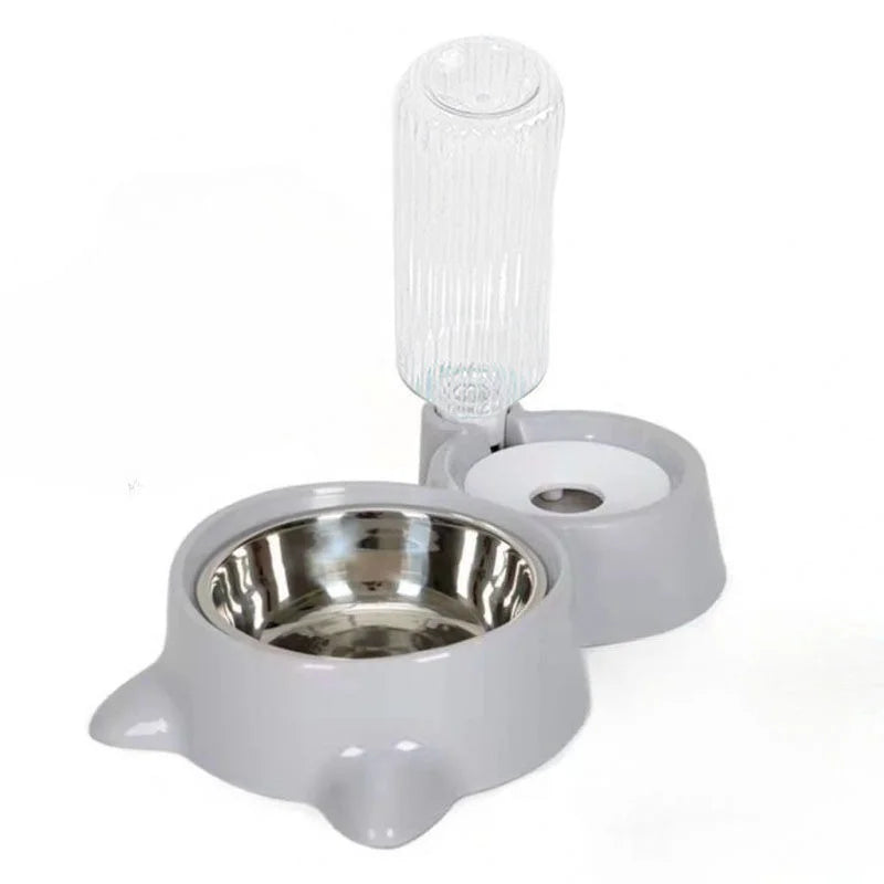 Distributeur de croquettes et d'eau pour chat — réserve 2 en 1 – photo 8