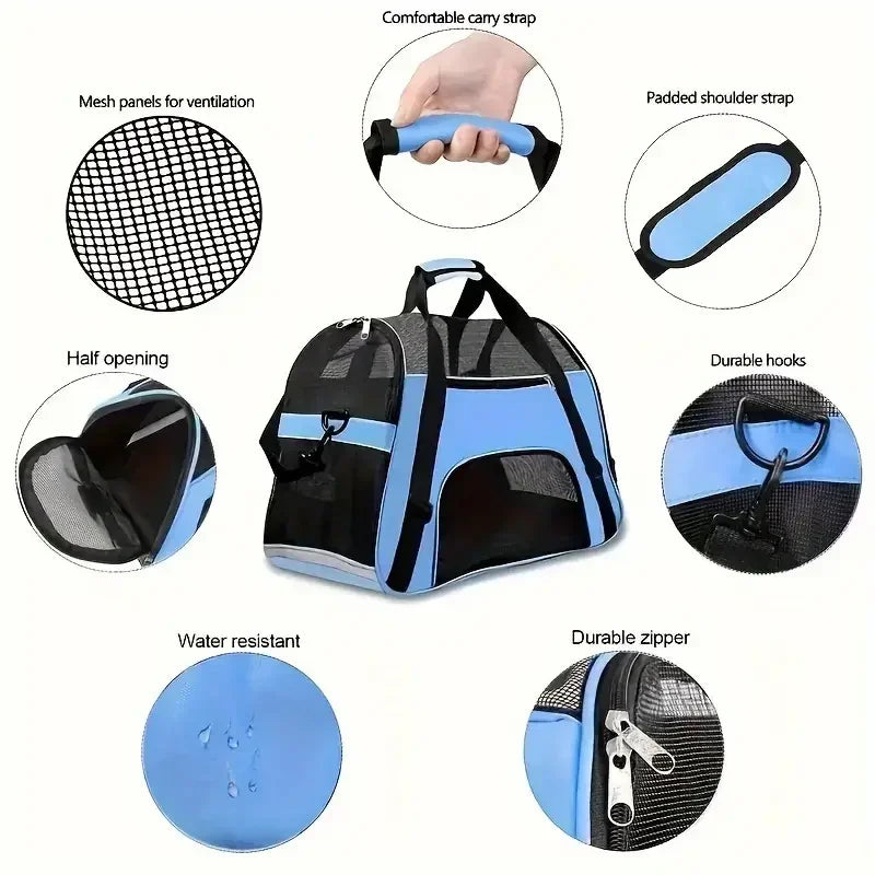 Sac de transport pour chat pliable — maille respirante, S à L – photo 4