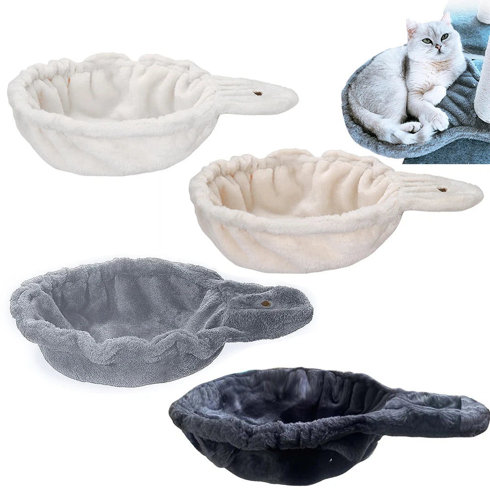 Hamac pour arbre à chat en peluche — lit cuillère suspendu
