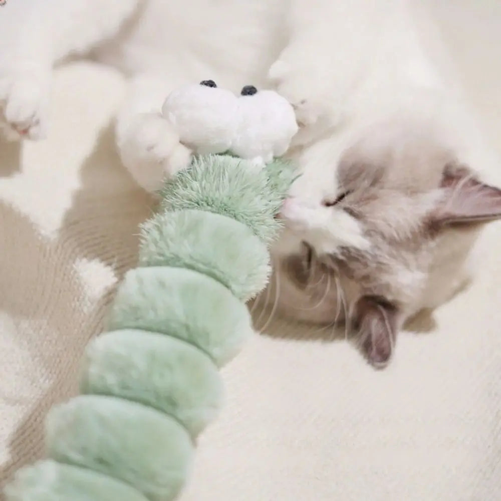 Jouet chenille pour chat à l'herbe à chat — coussin à mordiller – photo 5